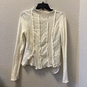 Free People Lula Top Semi Sheer Women’s Small